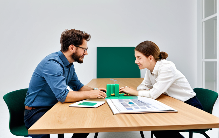 에코디자인 전문가 연봉 협상 팁 - Eco-Design Professional at Work**

"A professional eco-design consultant, fully clothed in business ...