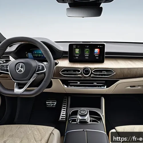 친환경 제품 소재 연구 - A modern automotive interior showcasing eco-friendly door panels and dashboard made from natural pla...
